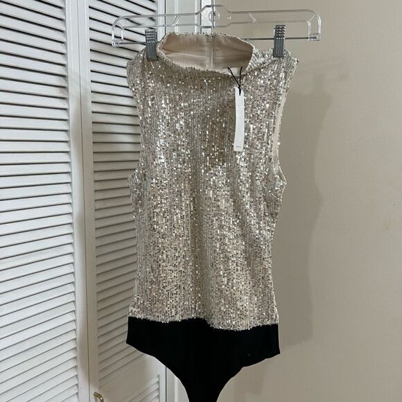 7 For All Mankind Sequin Bodysuit - Picture 7 of 9